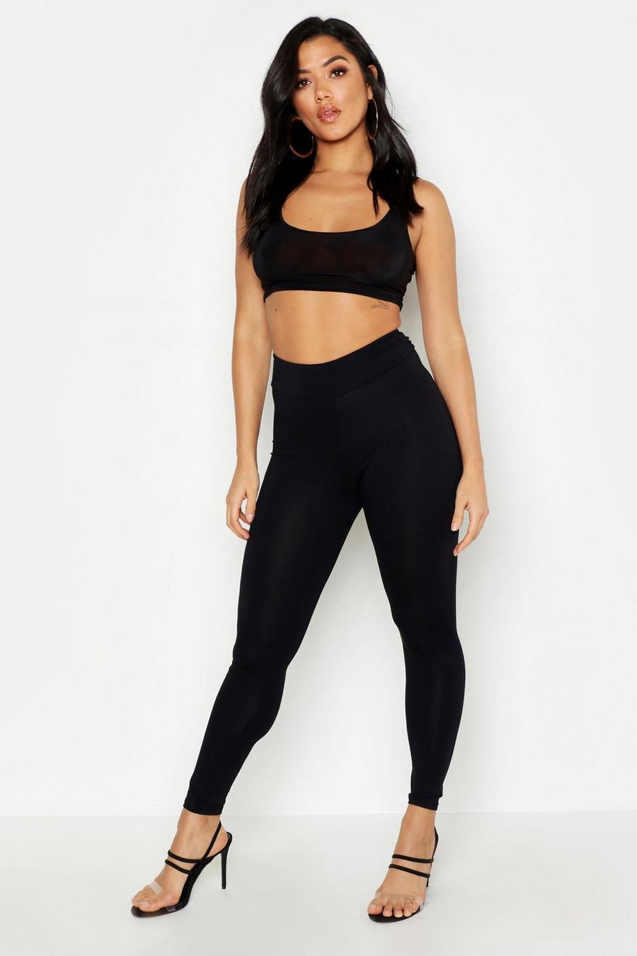 Zwart Basic leggings met hoge taille image number 1