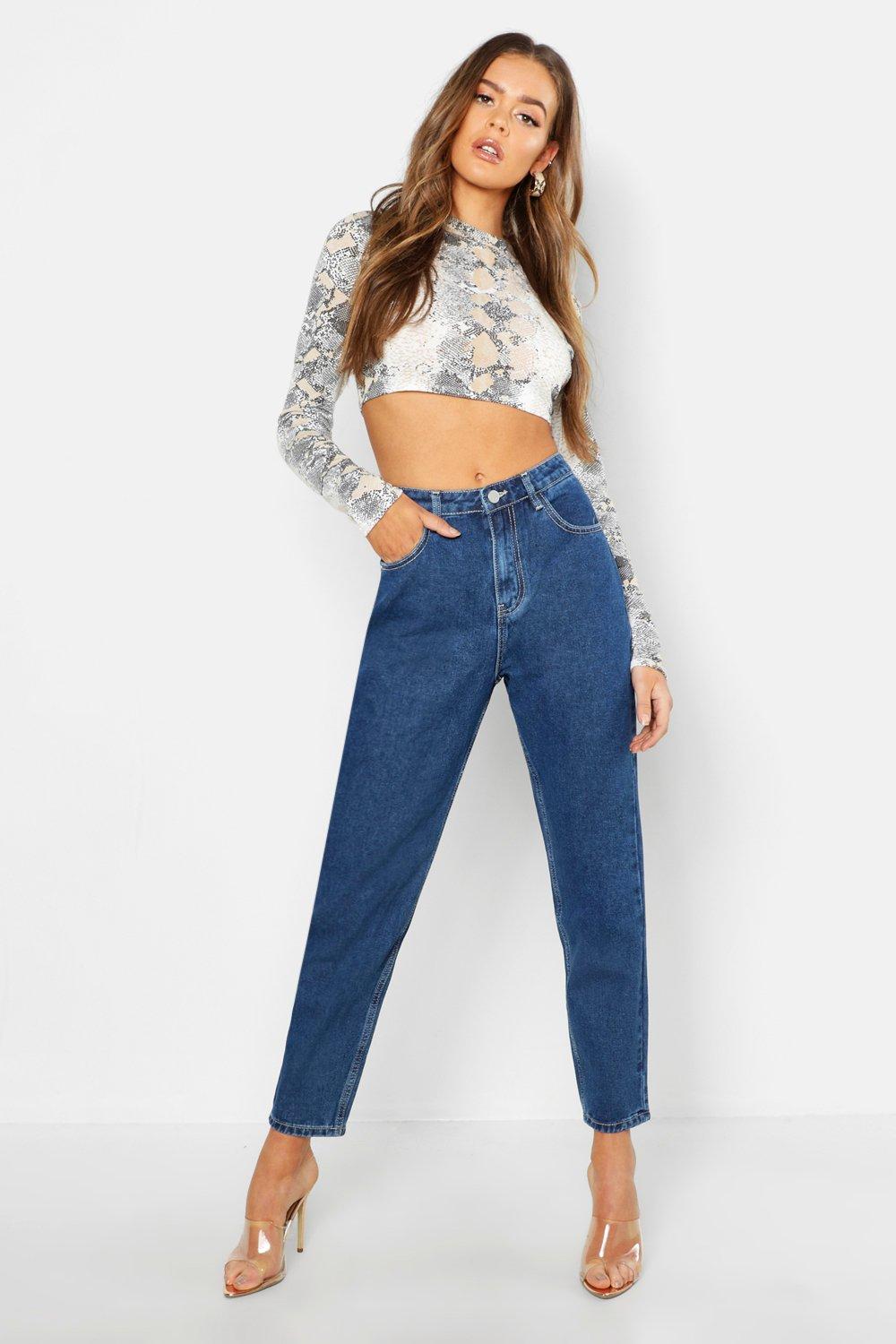 dark blue mom jeans