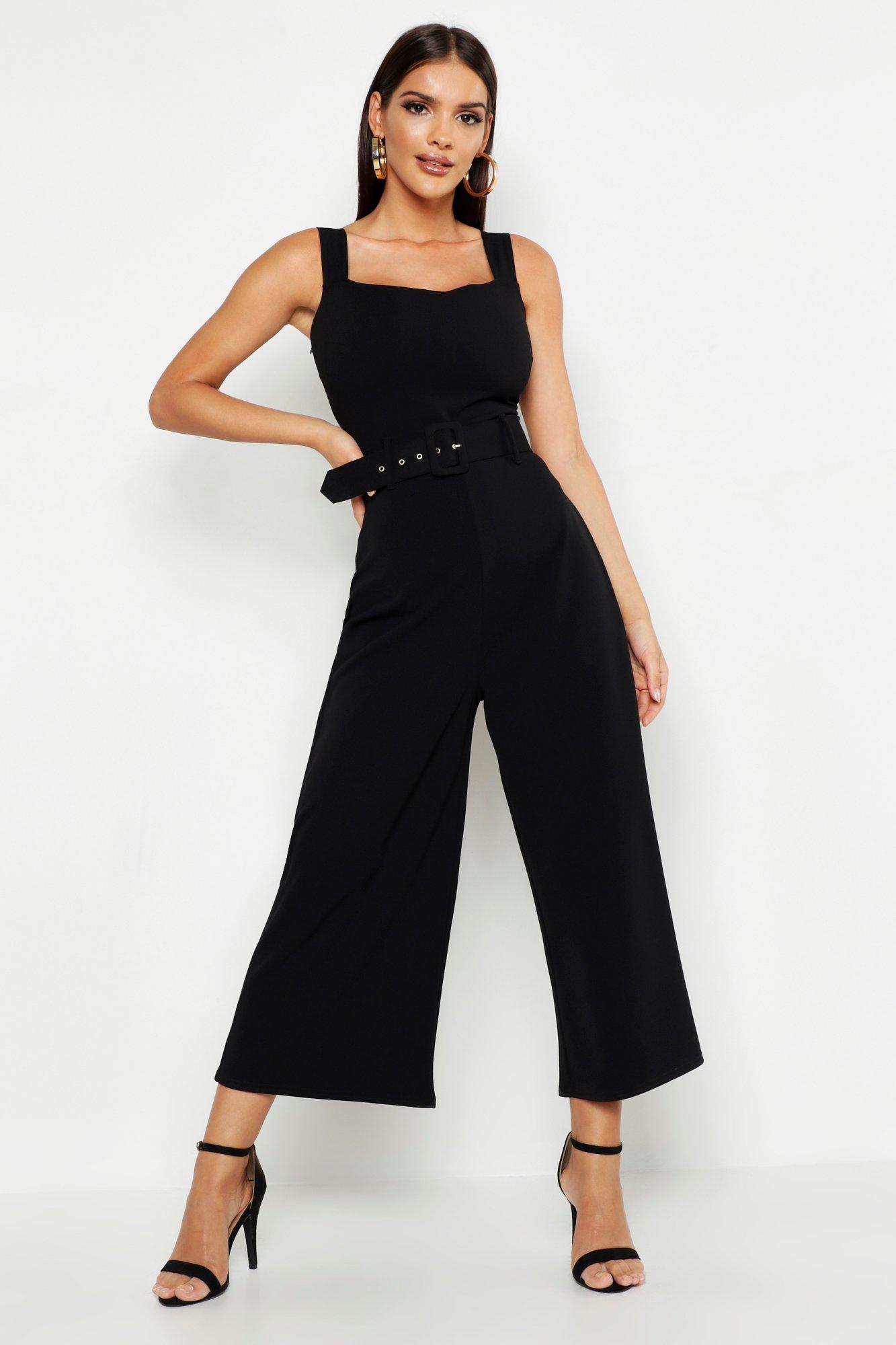 pinafore jumpsuit boohoo