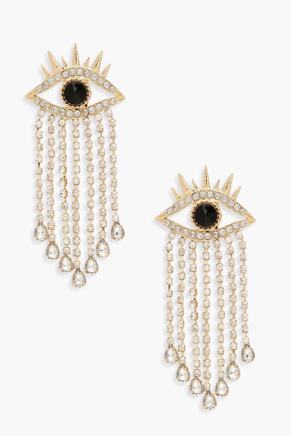 Evil eye statement on sale earrings