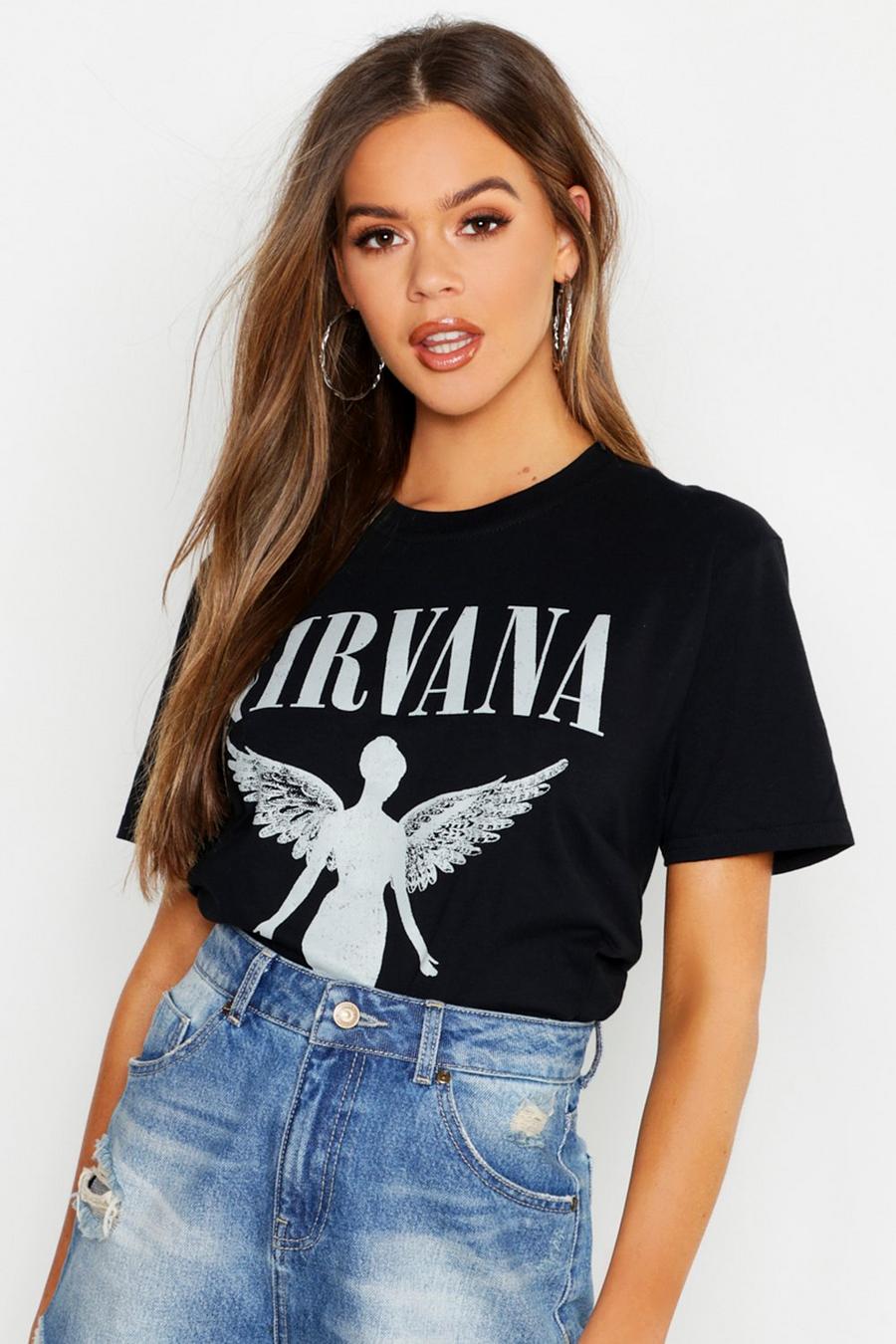 Oversized lizenziertes Nirvana T-Shirt, Schwarz image number 1
