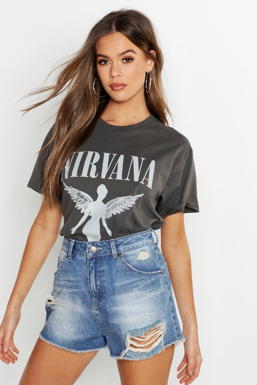 T-shirt oversize Nirvana officiel, Gris image number 1