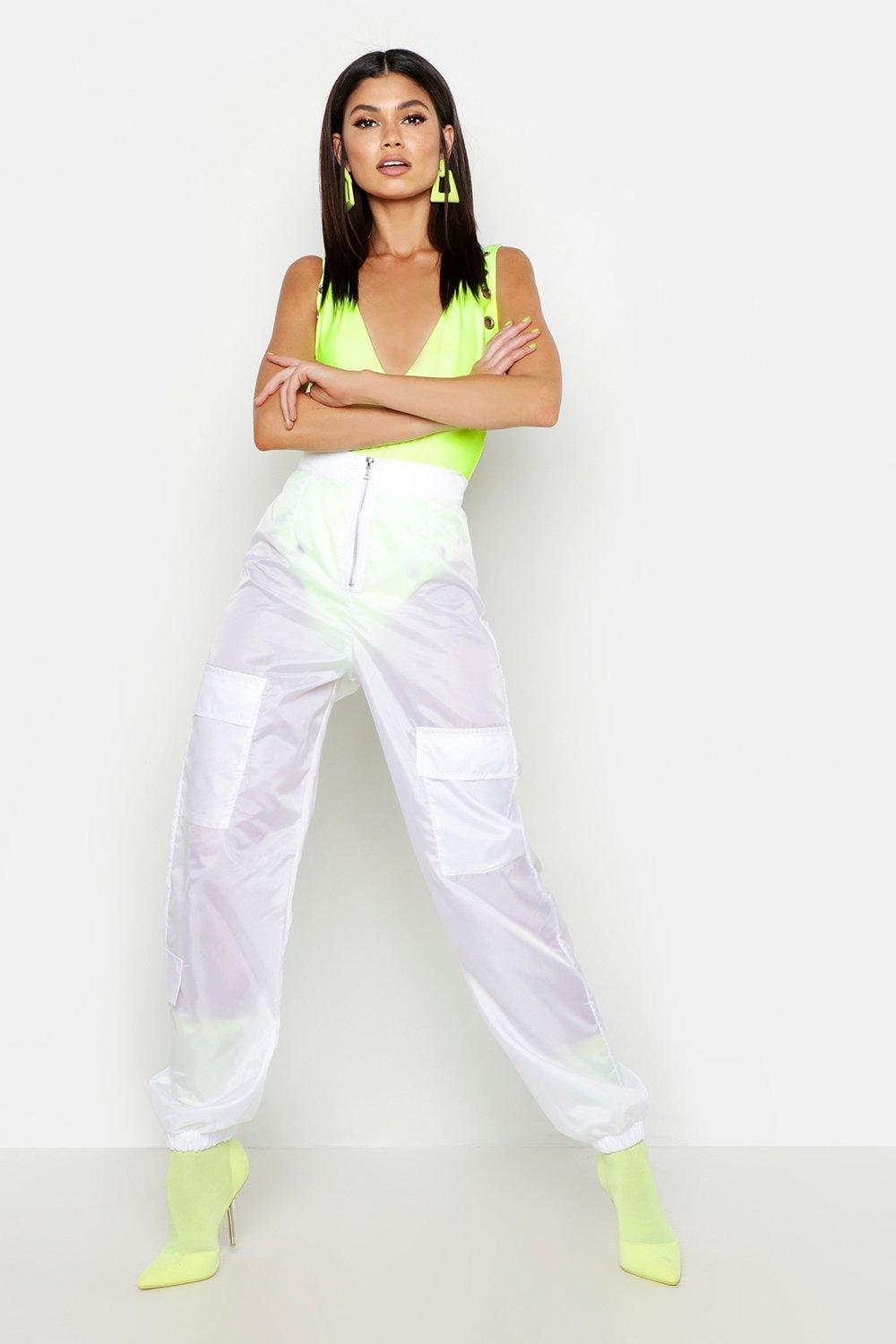 white sheer trousers