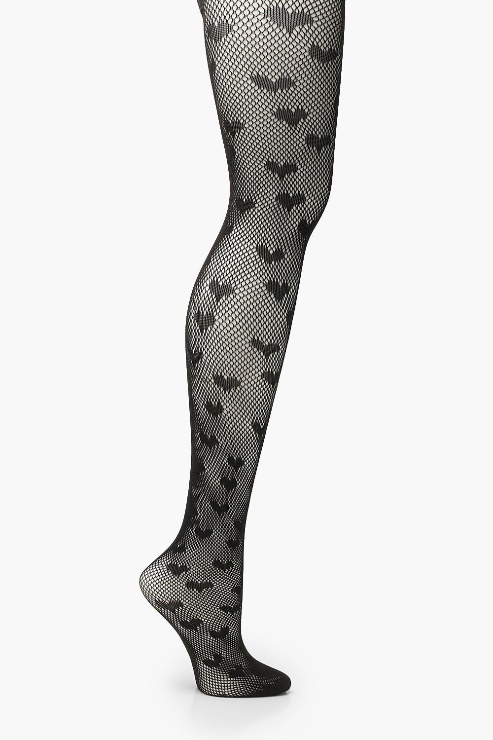 Heart Fishnet Tights