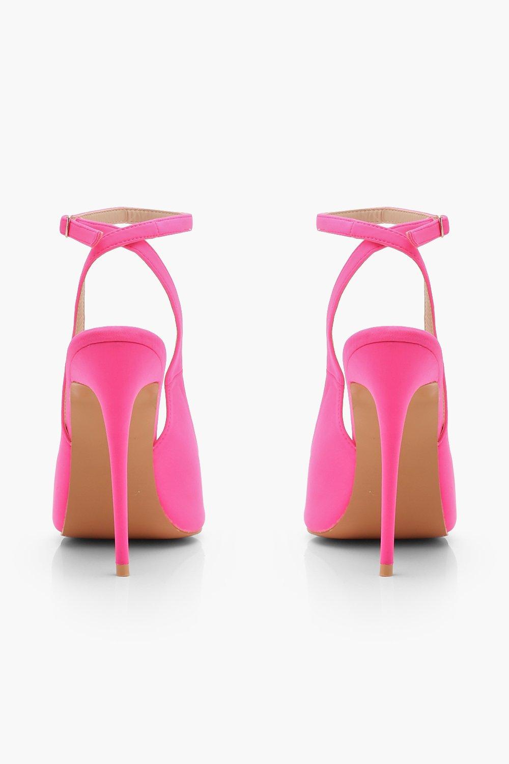 Neon Pointed Court Shoe Heels