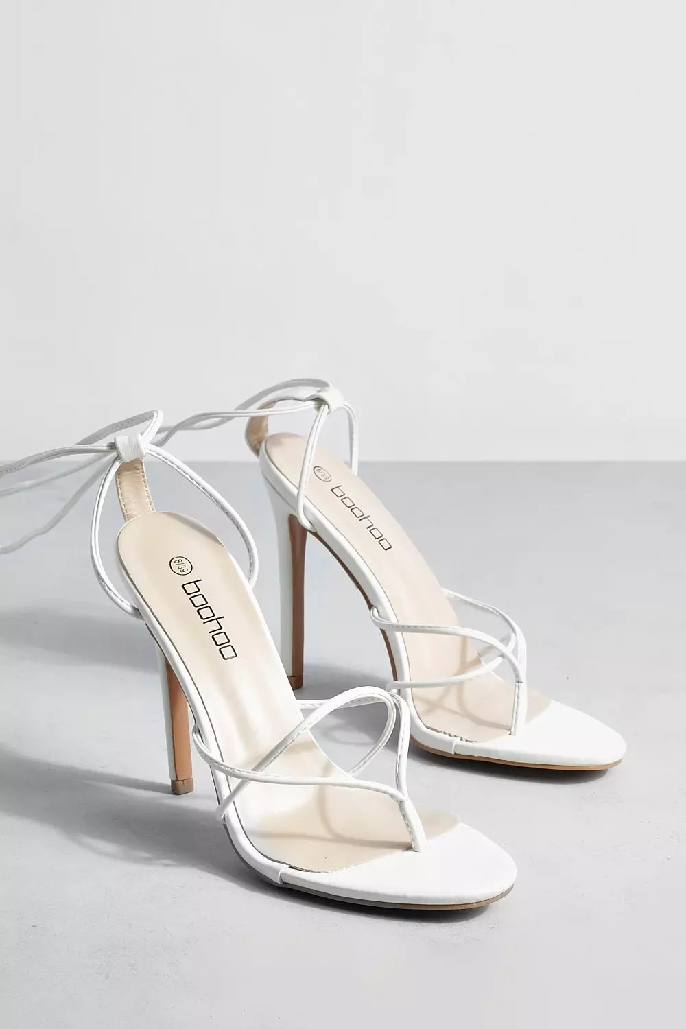 Boohoo 2024 white heels