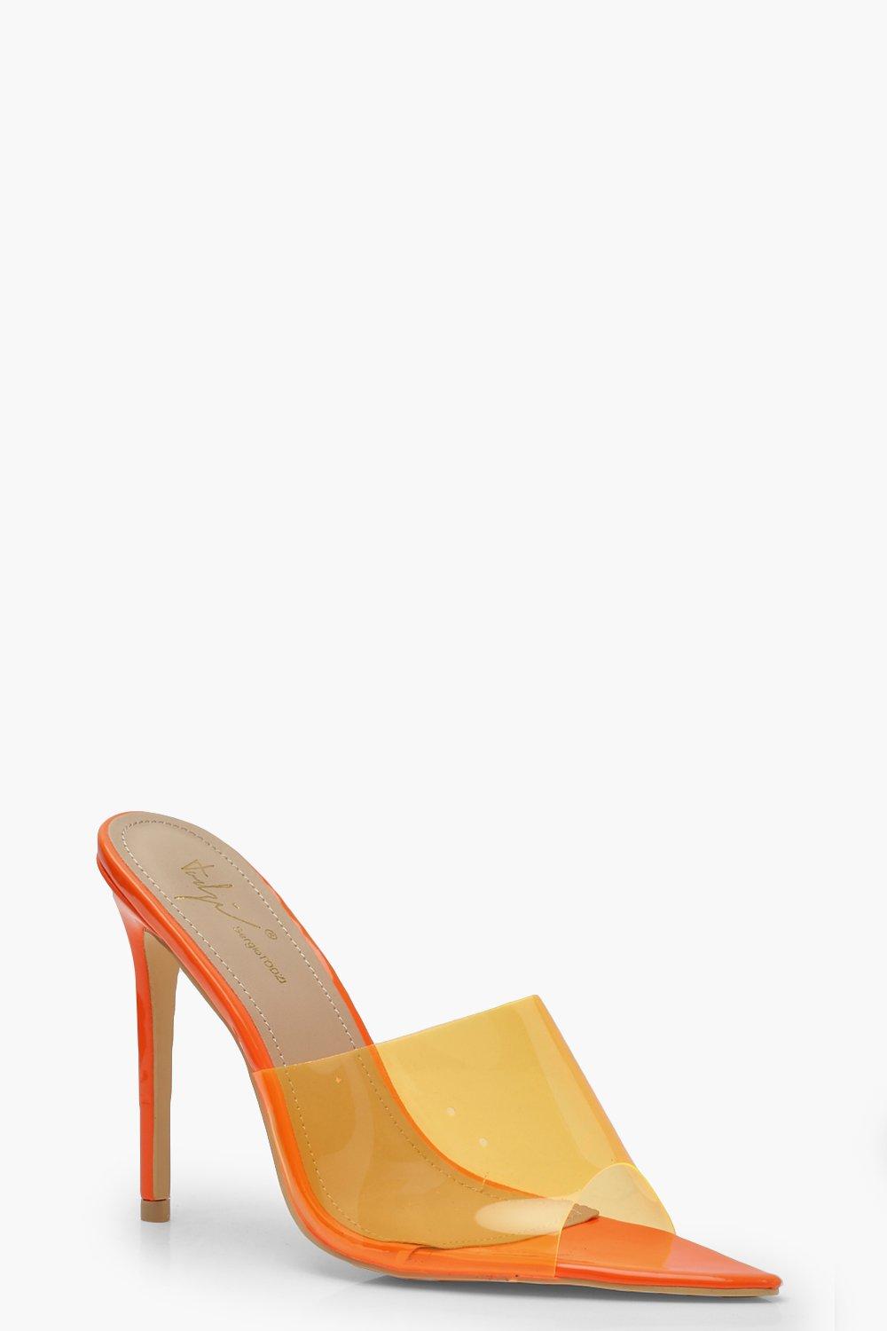 neon clear mules