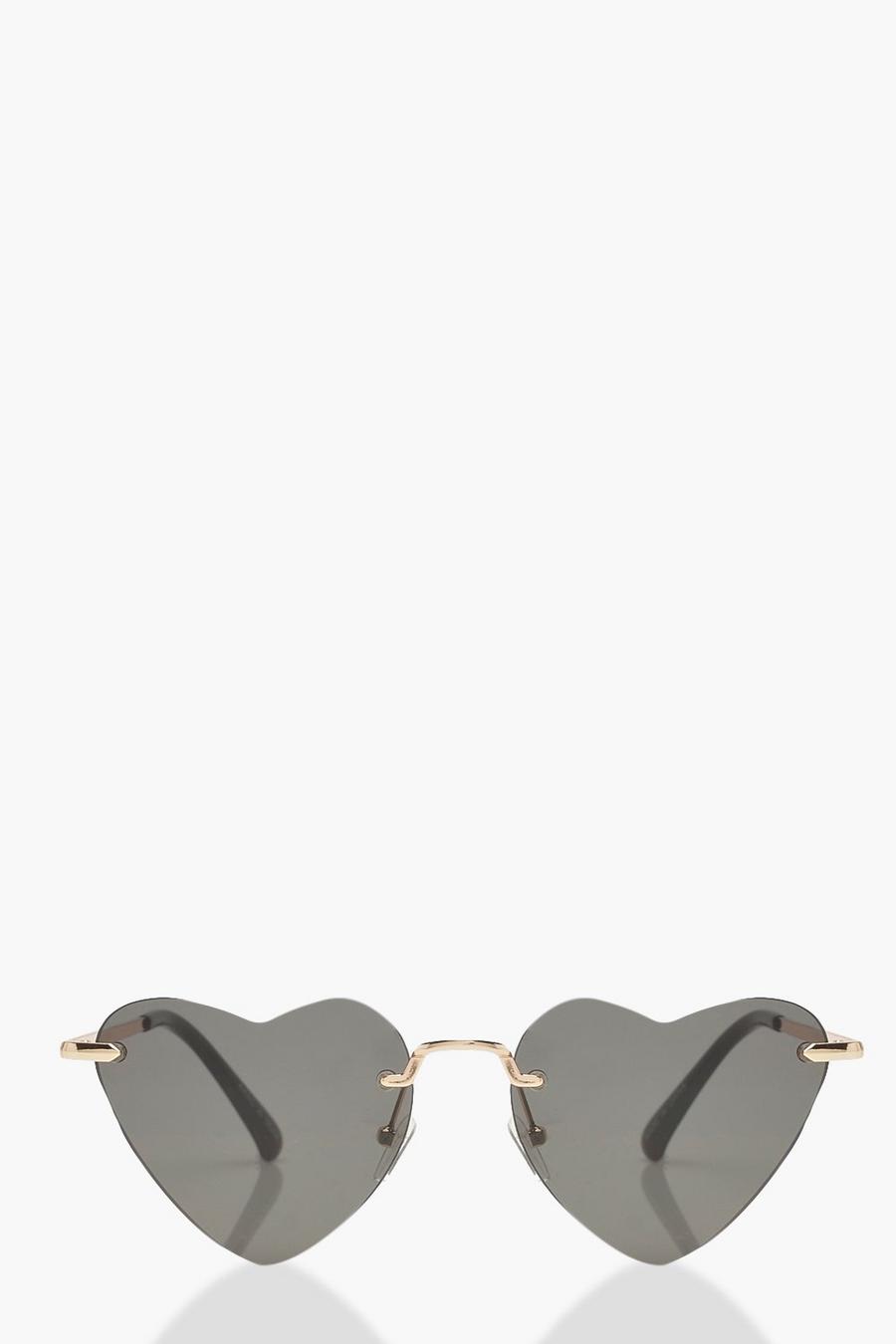 Heart Shaped Sunglasses With Pouch image number 1