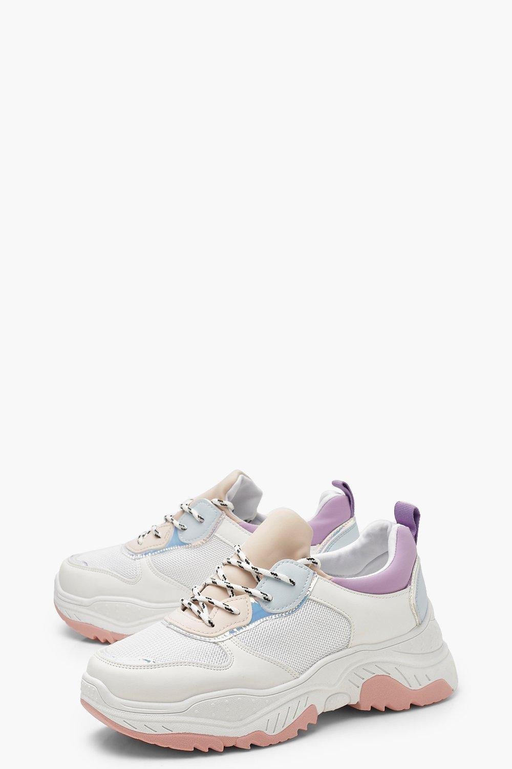 chunky pastel sneakers