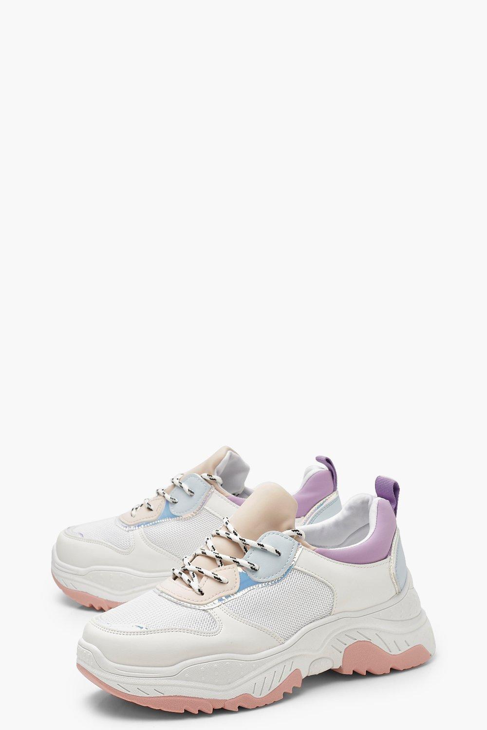 chunky pastel trainers