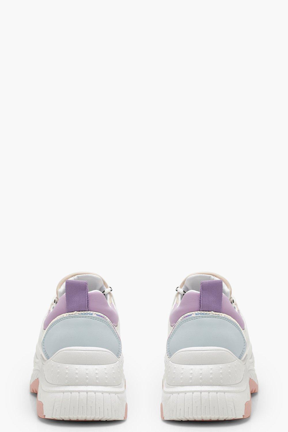 Pastel Colour Block Chunky Trainers