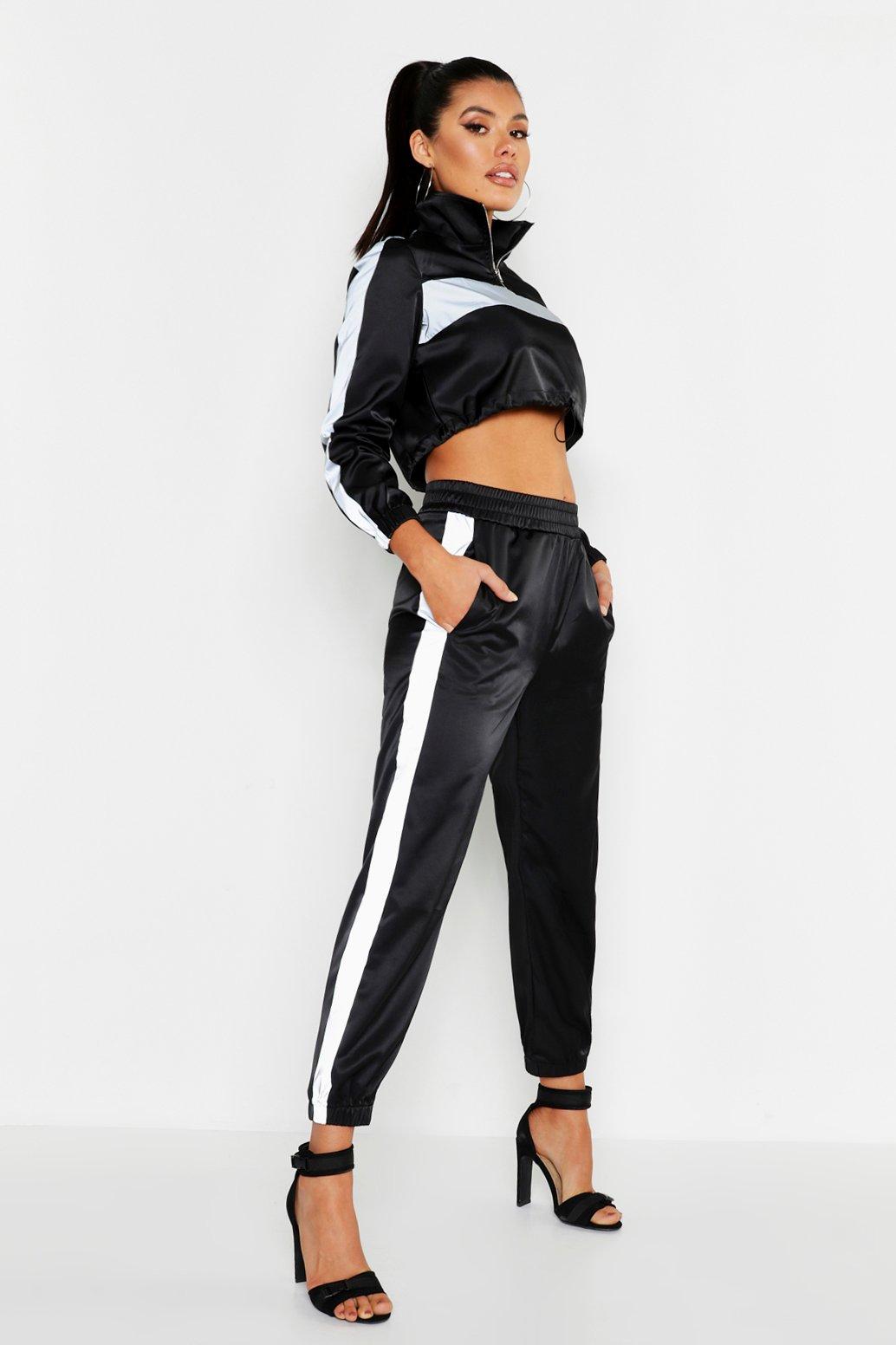 boohoo reflective joggers