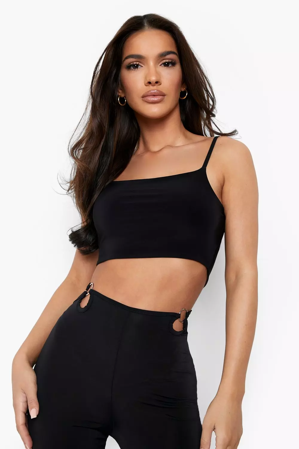 Black Double Layer Slinky Bralet alternative image