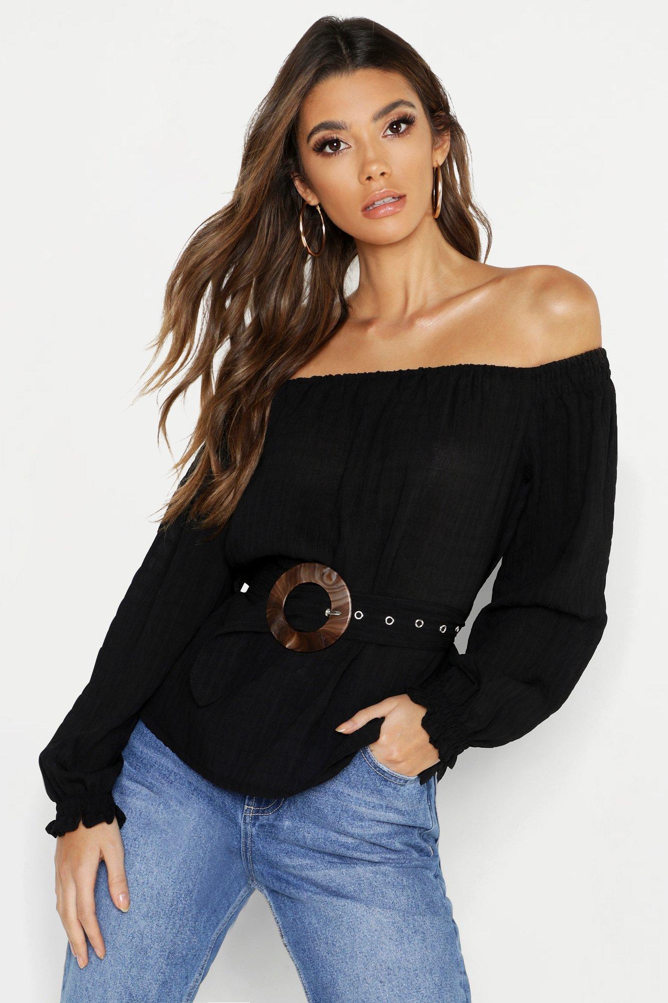 oversized bardot top