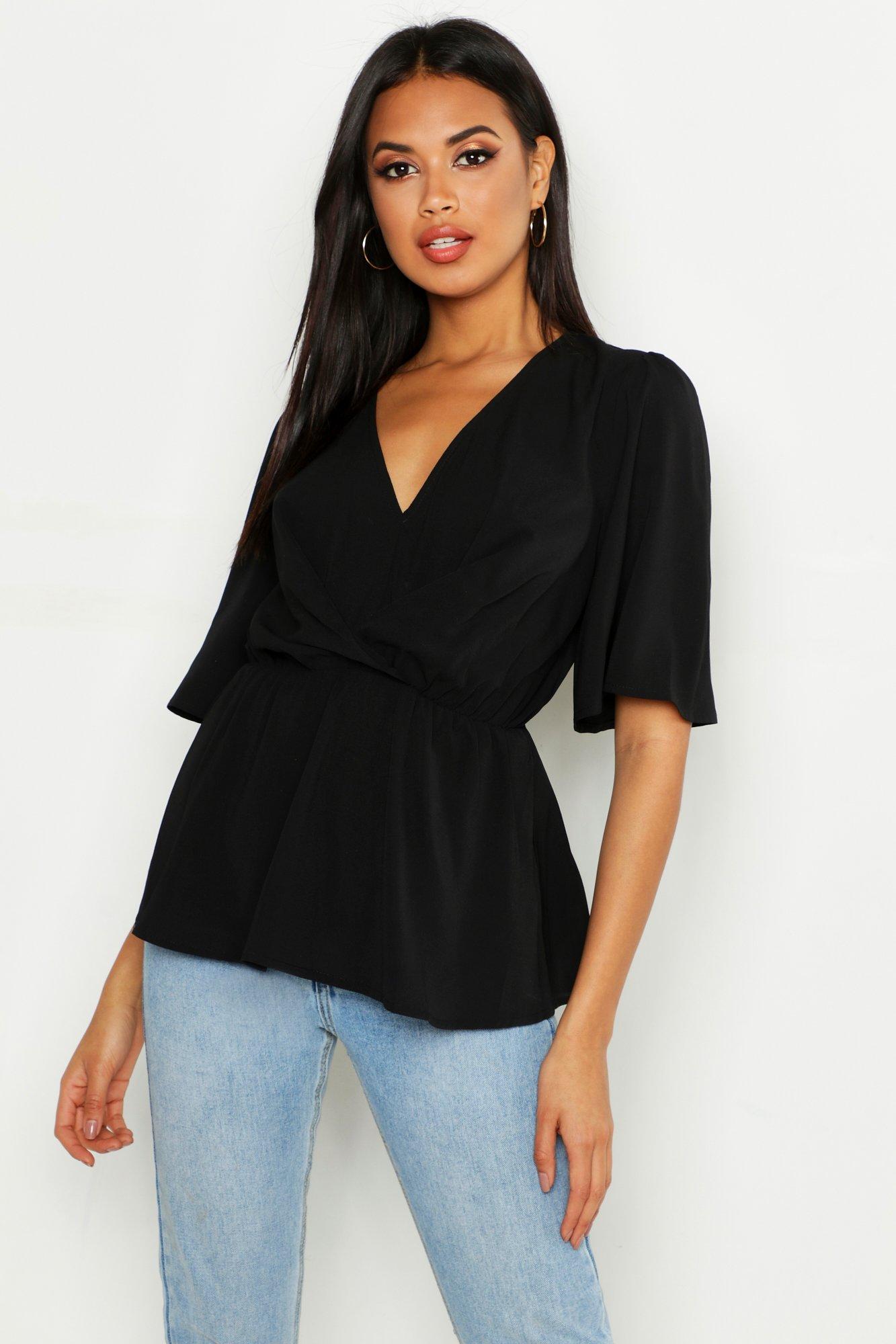 boohoo peplum blouse