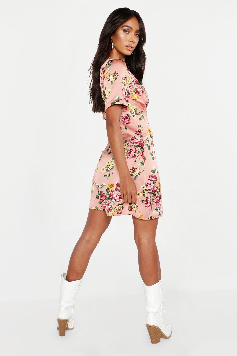 Boohoo floral tea outlet dress