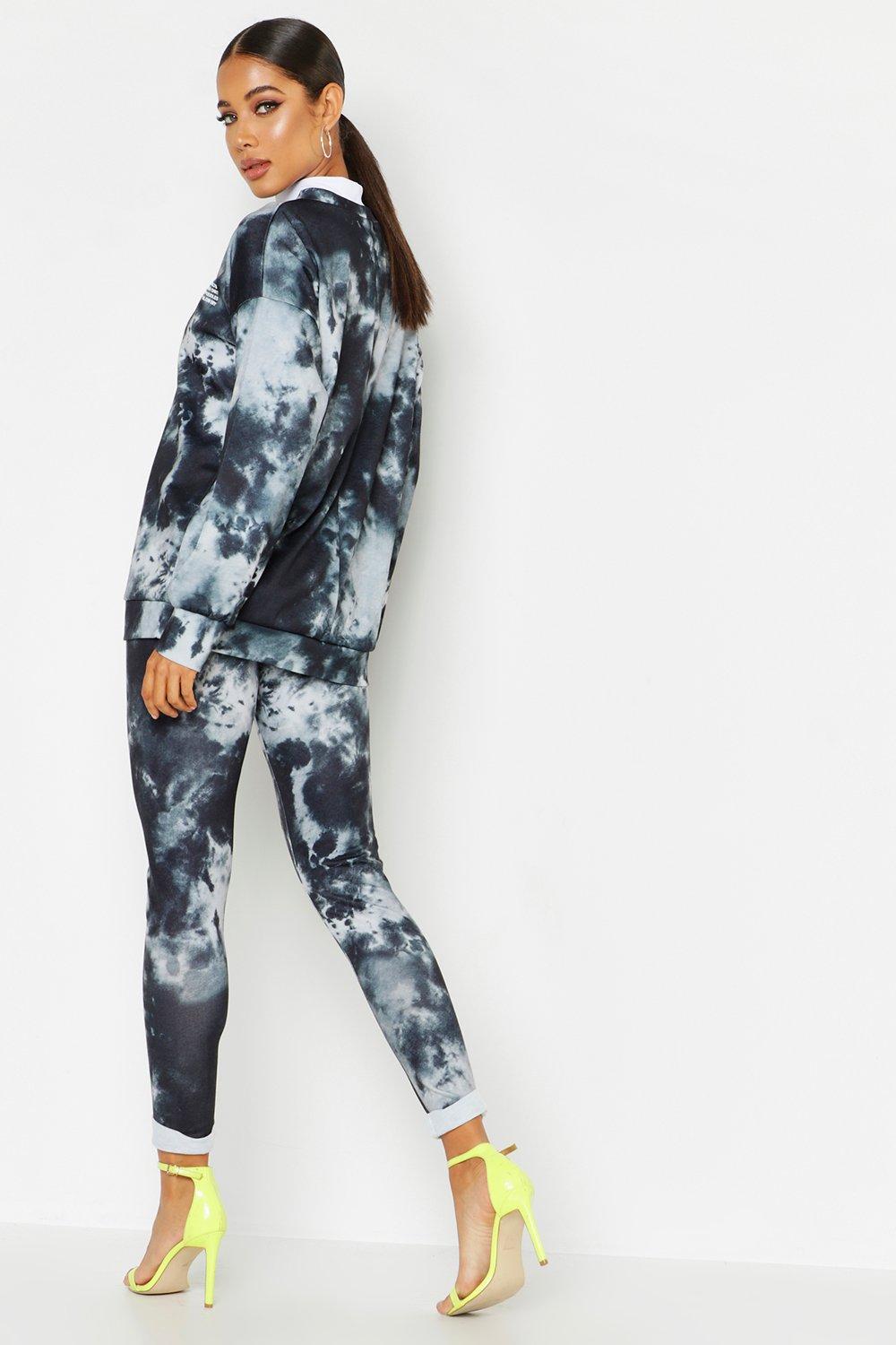 ASOS DESIGN legging in black and white tie dye