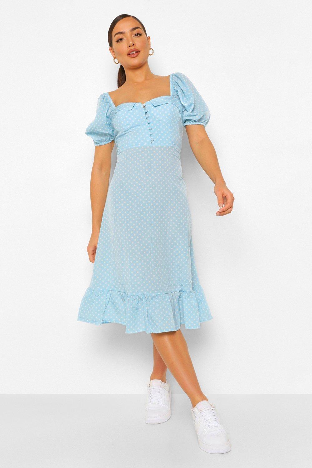 boohoo light blue dress