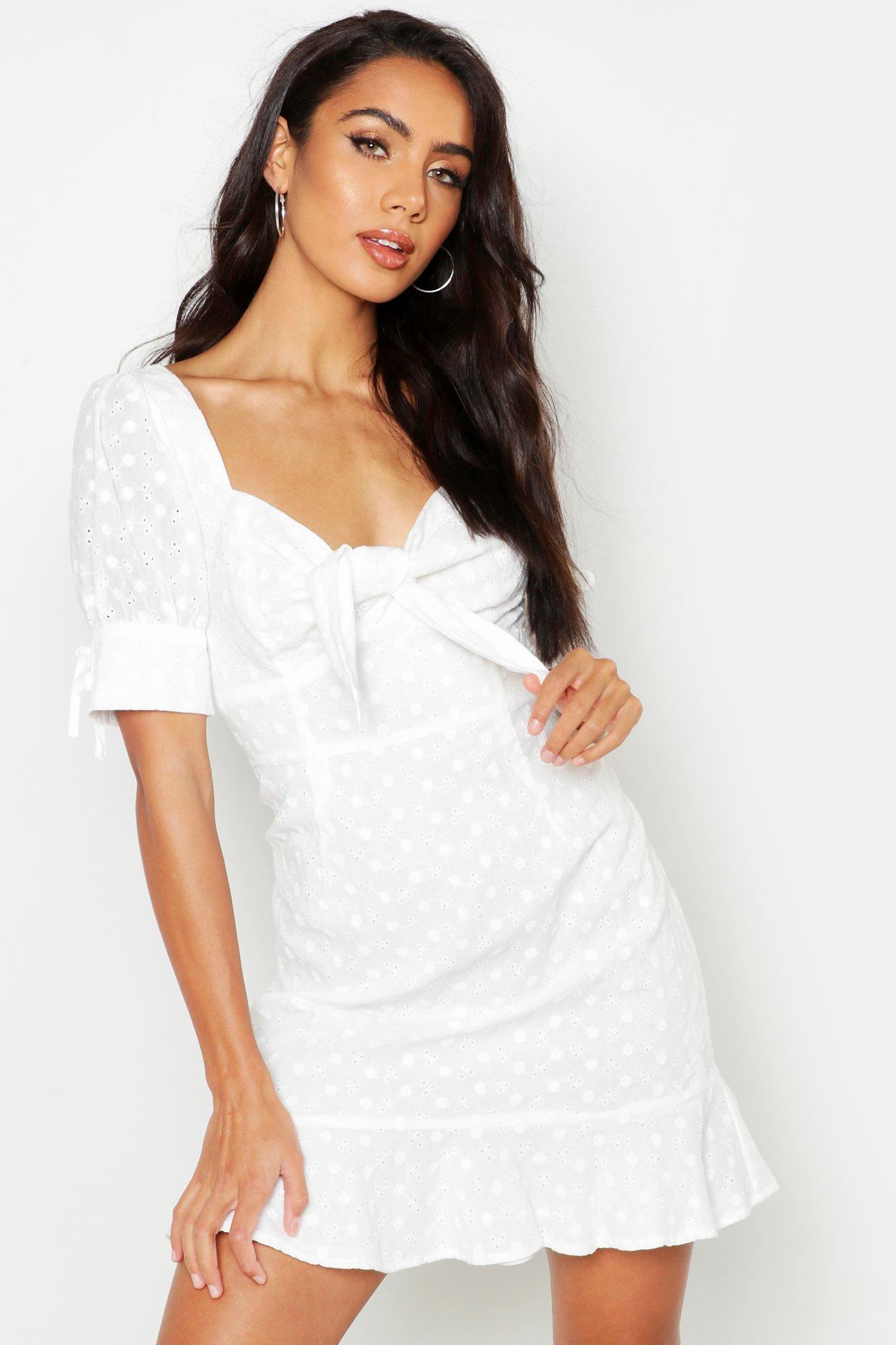 Boohoo broderie anglaise clearance dress