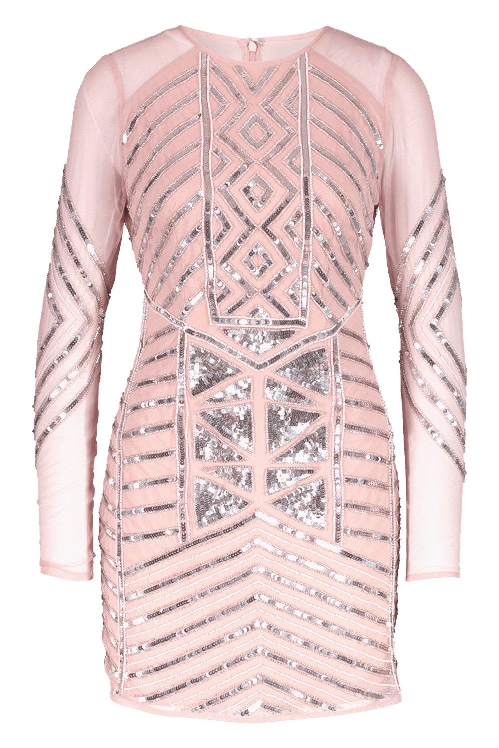 Armour embellished bodycon dress sale