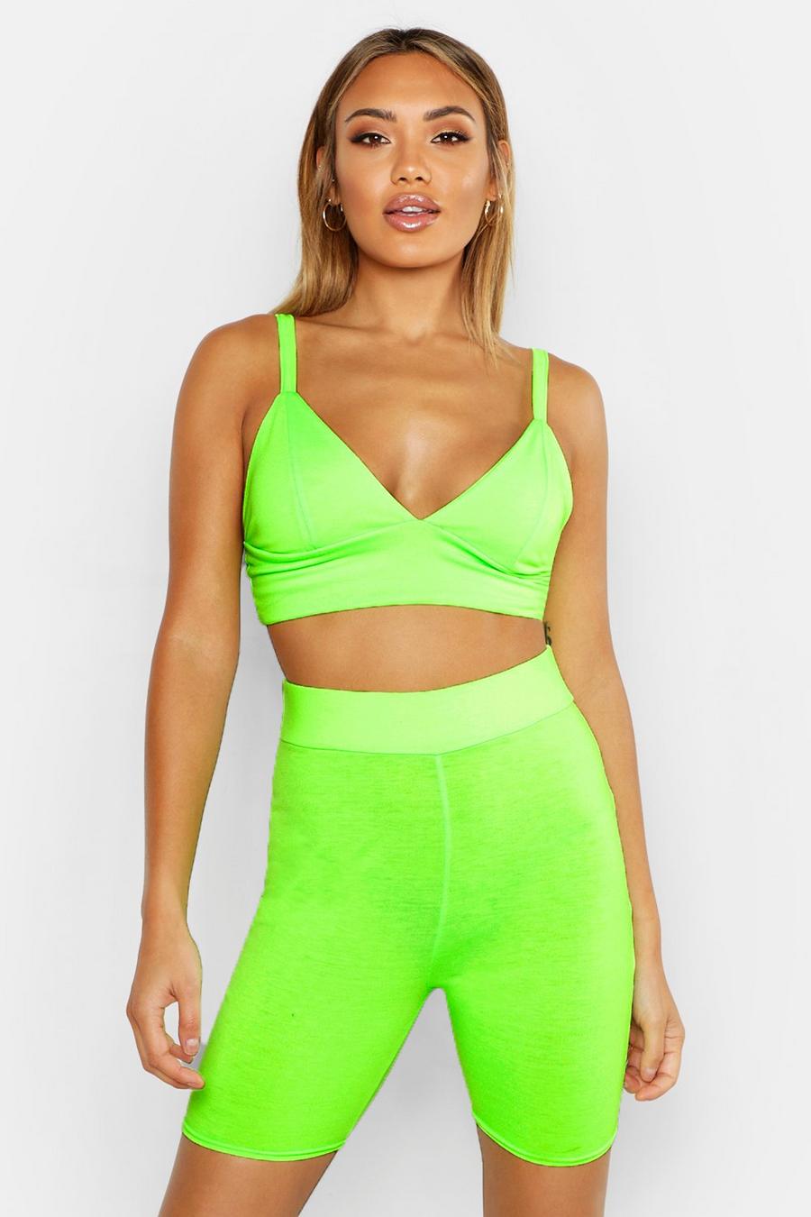 Neon-lime Fit Neon Sports Bra image number 1