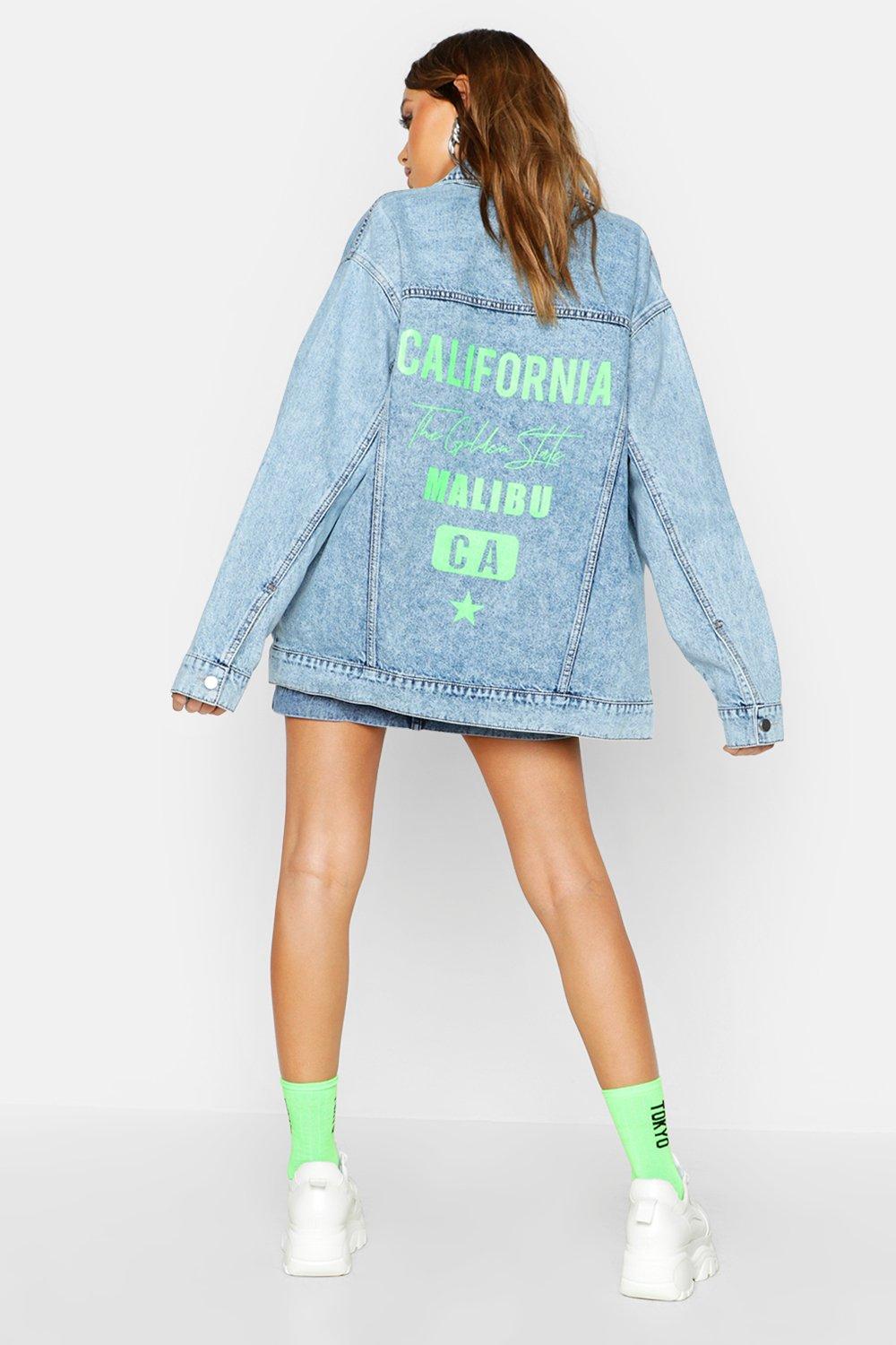 neon denim jacket