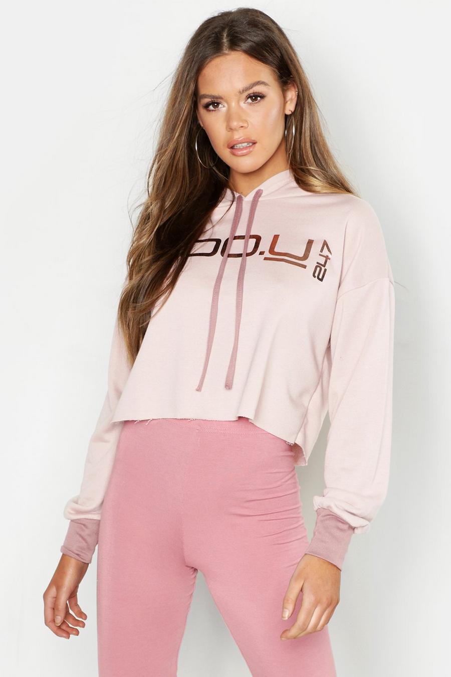 Boo U 247 Crop Hoodie With Contrast Cuff & Drawcord image number 1