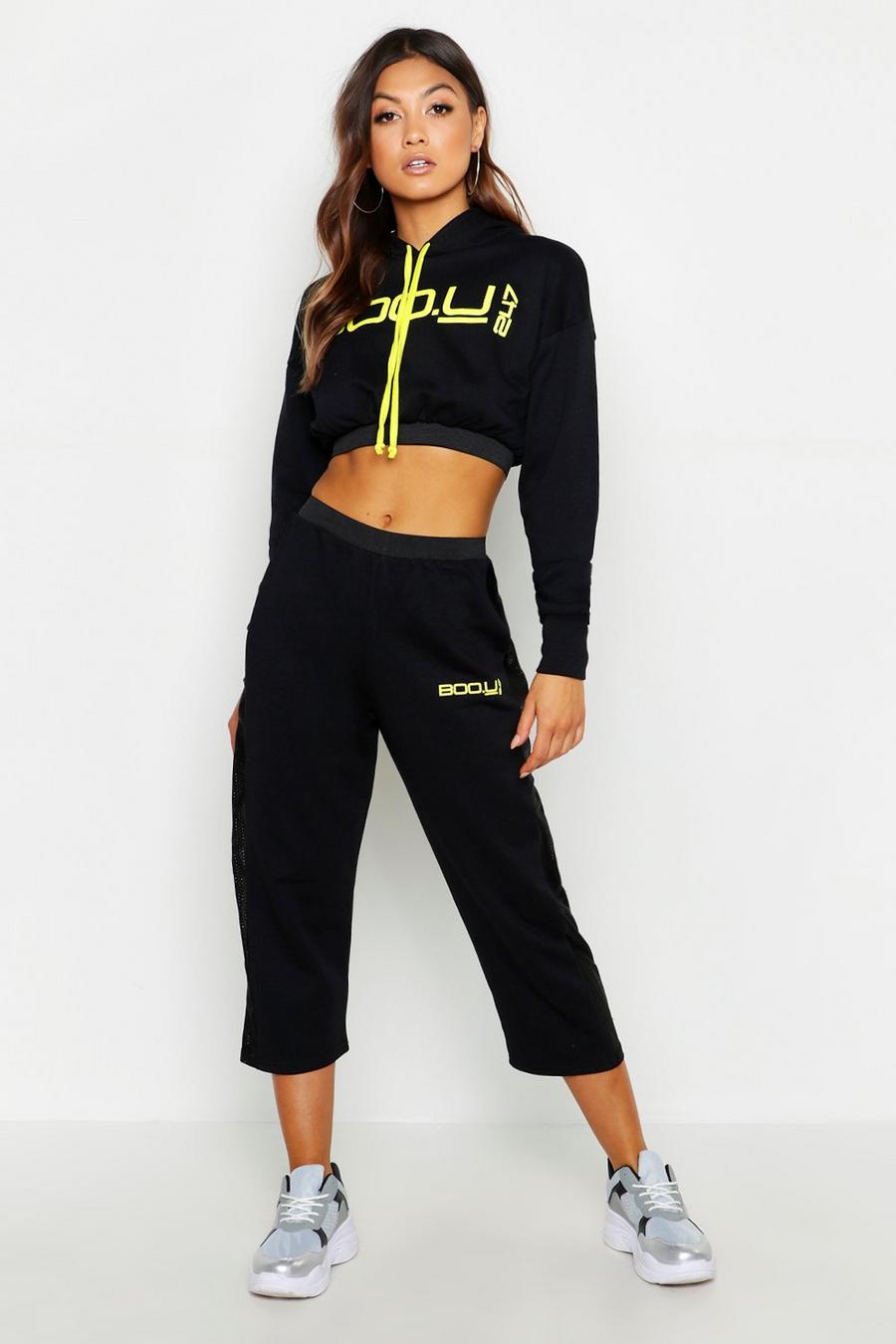 Boo U 247 Cropped Jogger With Mesh Panel image number 1