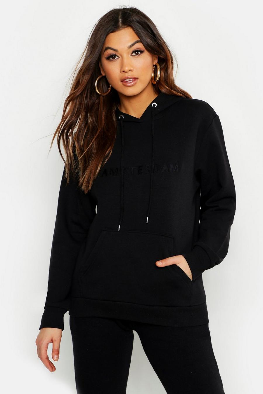 Amsterdam Embroidery Oversized Hoody image number 1