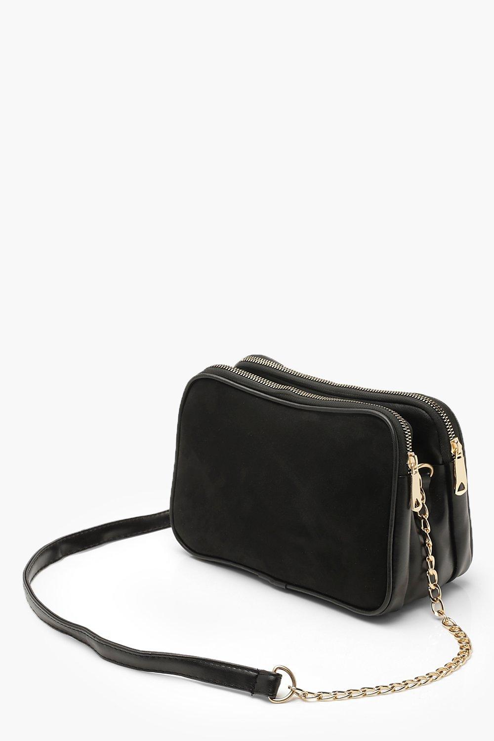 Sac bandouliere a double compartiment en synthetique