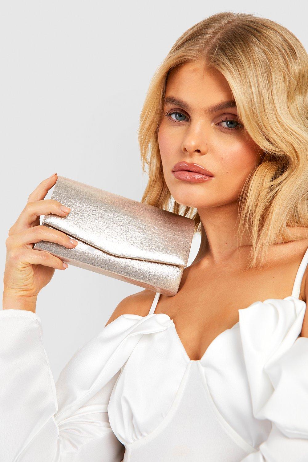 Gold and silver clutch purse online