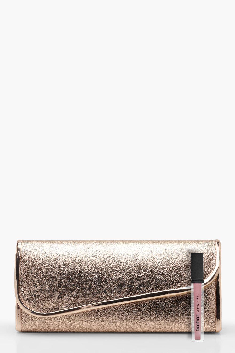 boohoo rose gold bag