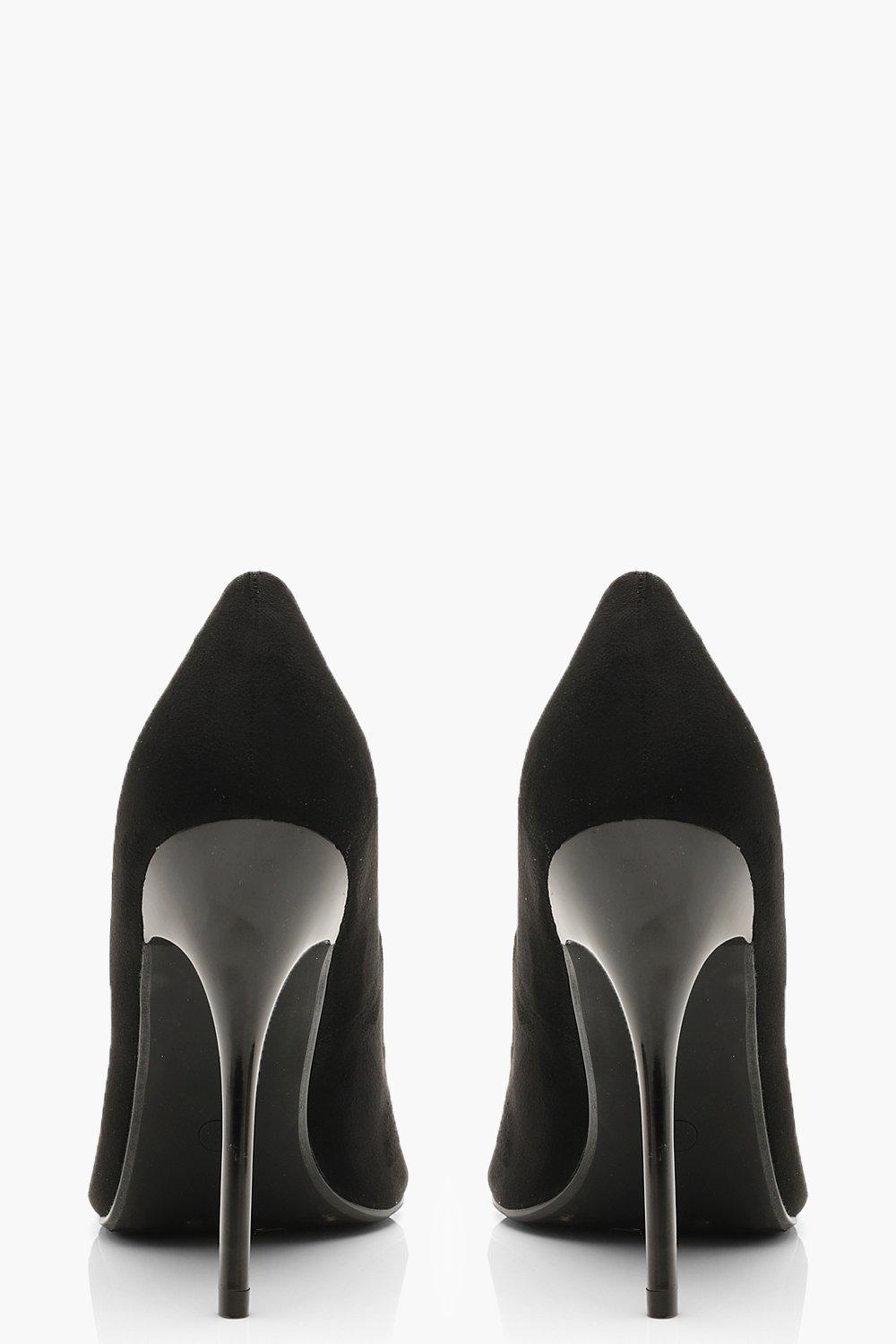 black high heels wide width