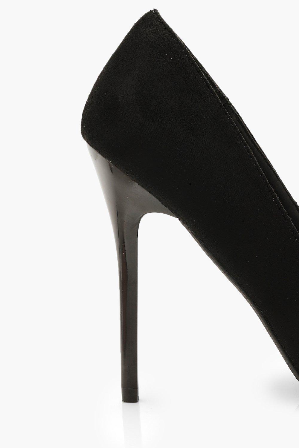 wide fit black stiletto heels