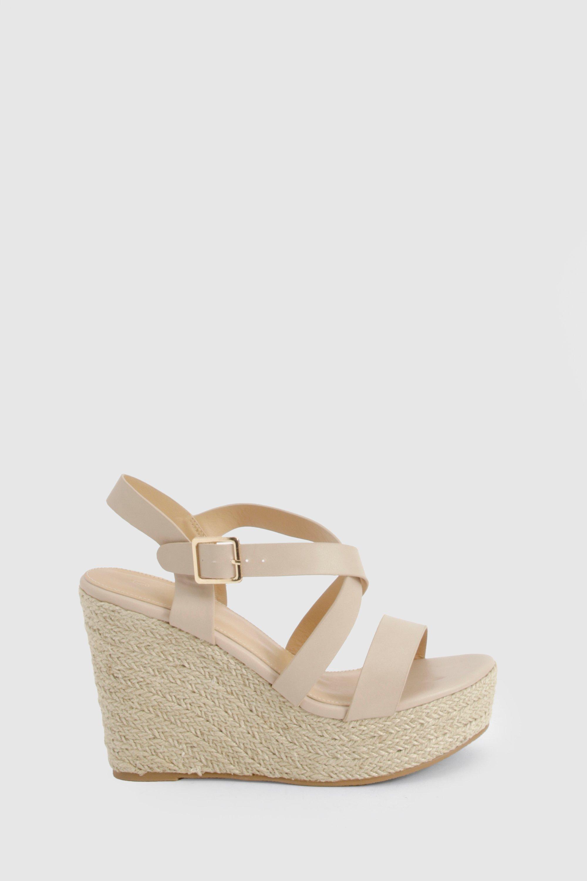 Nude wedge hot sale heel shoes