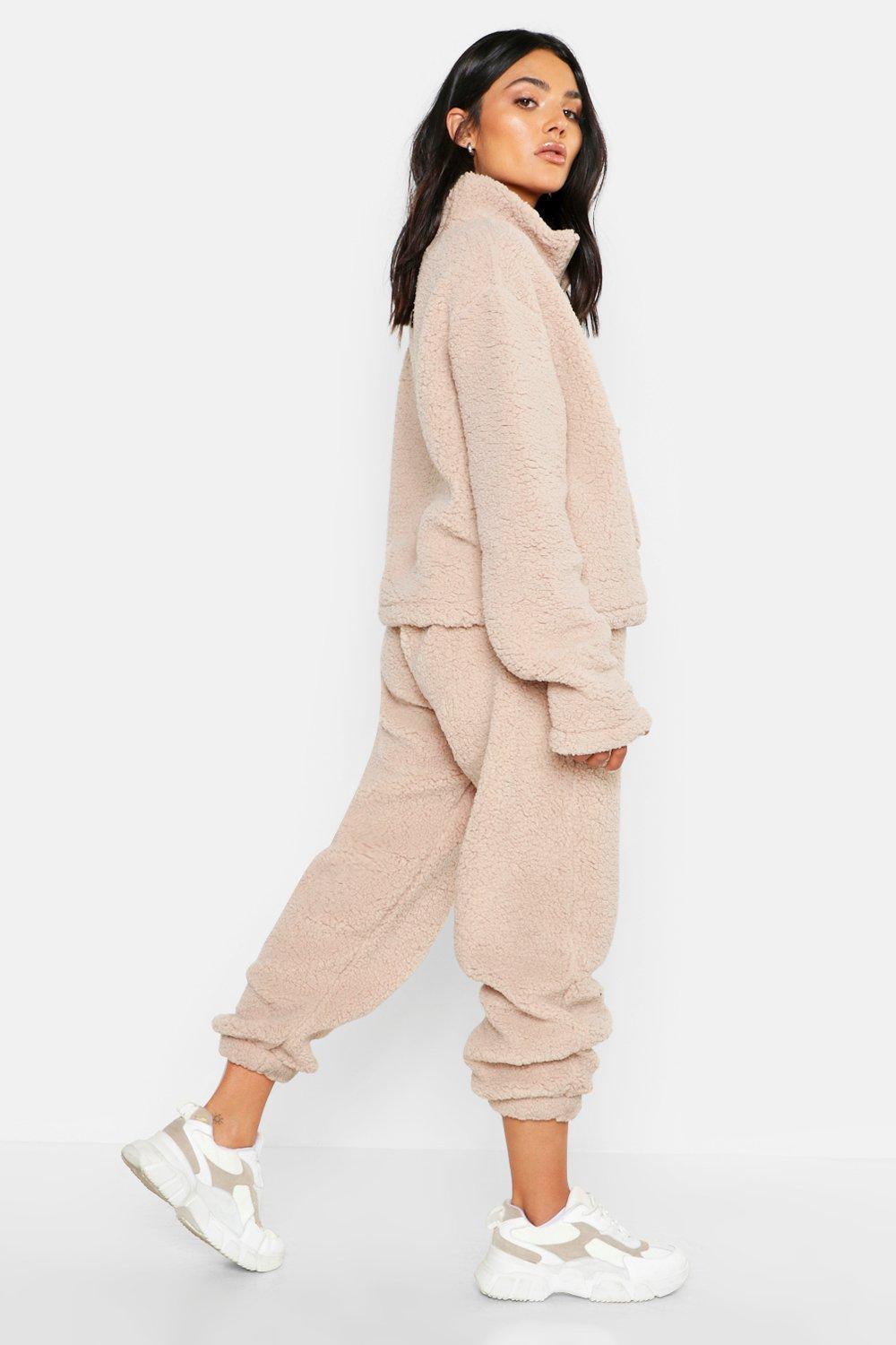 teddy bear fleece joggers