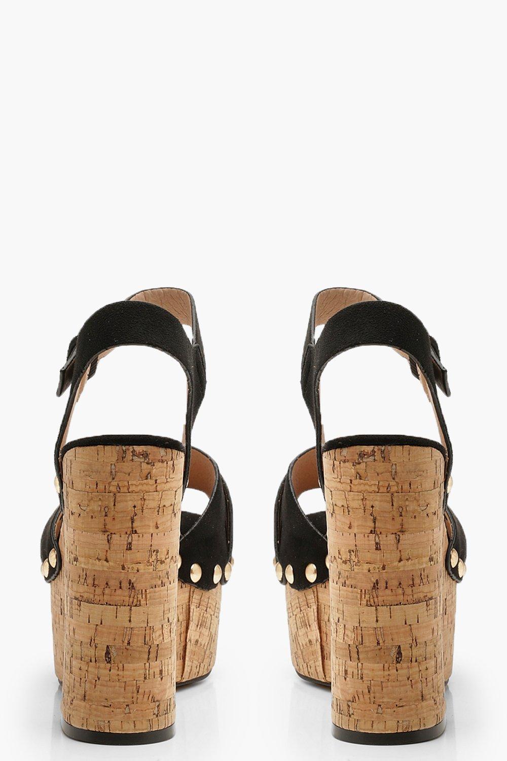 Chaussures compensees plateforme liege