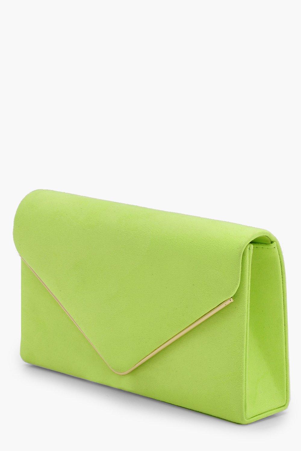 neon lime clutch bag