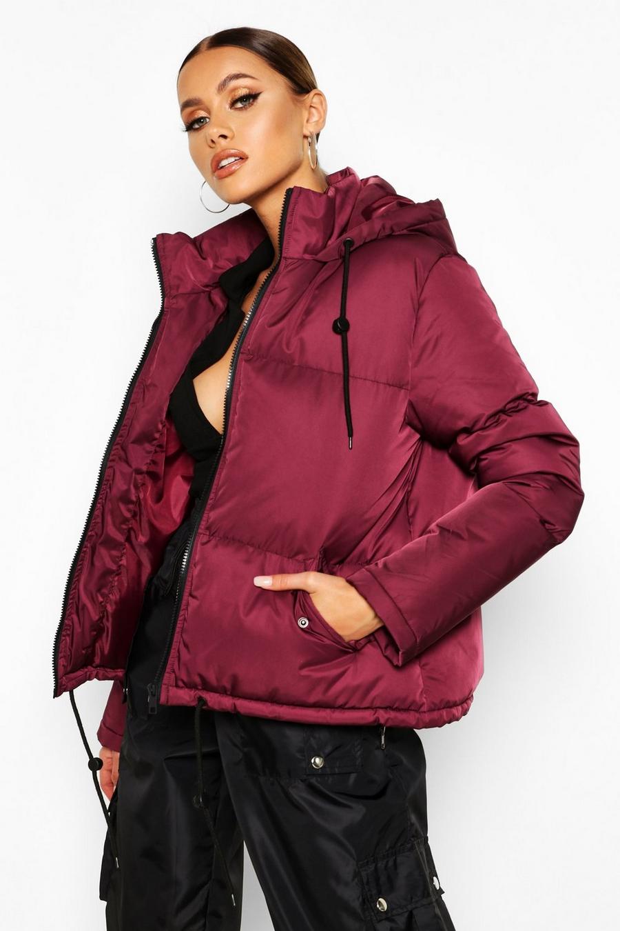 Berry Hooded Padded Jacket image number 1
