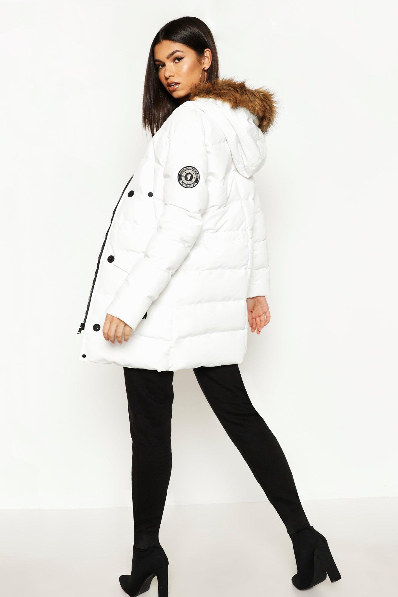 womens mid length parka