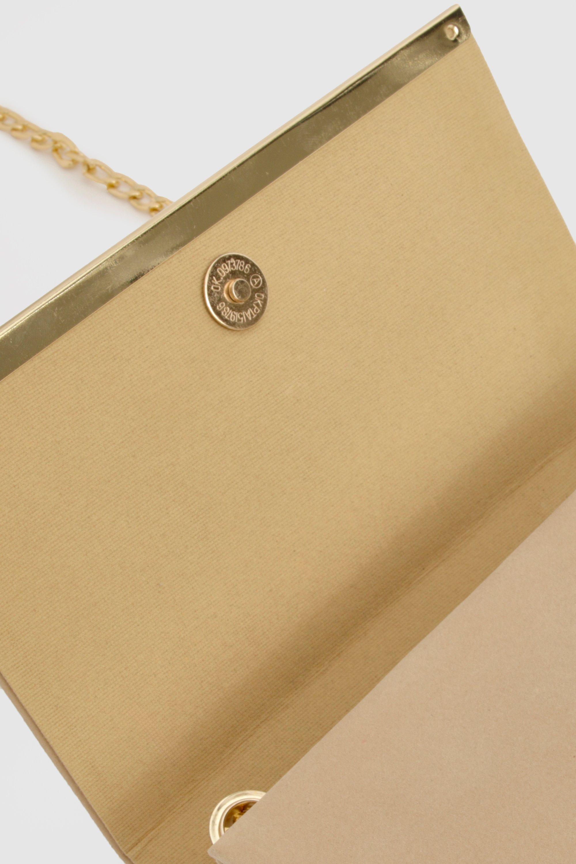 Beige clutch cheap bag with chain