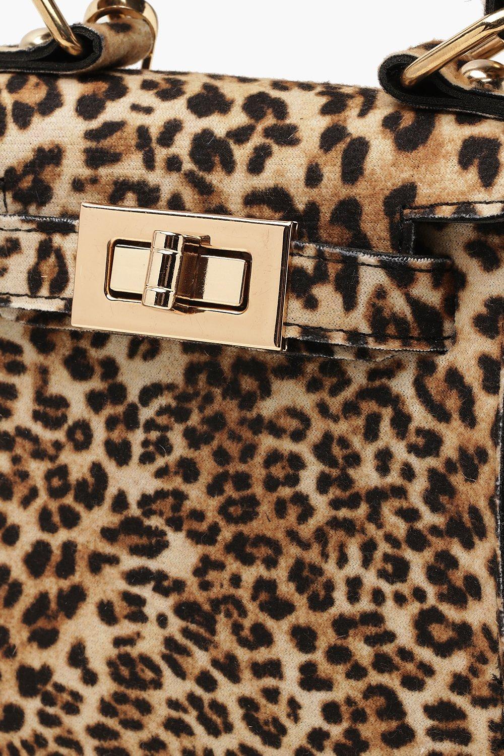 Boohoo leopard print discount bag