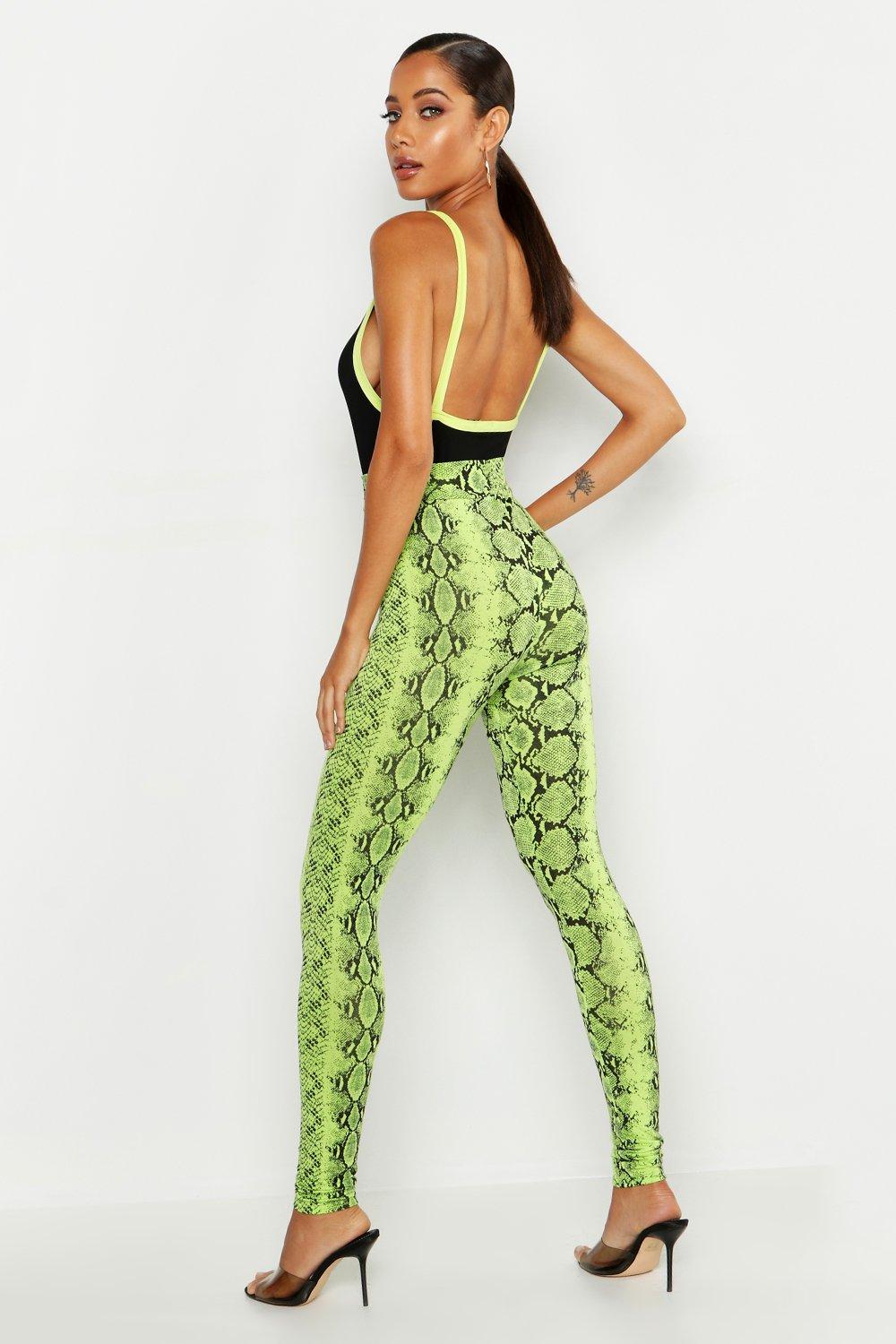 Neon snake print leggings hotsell