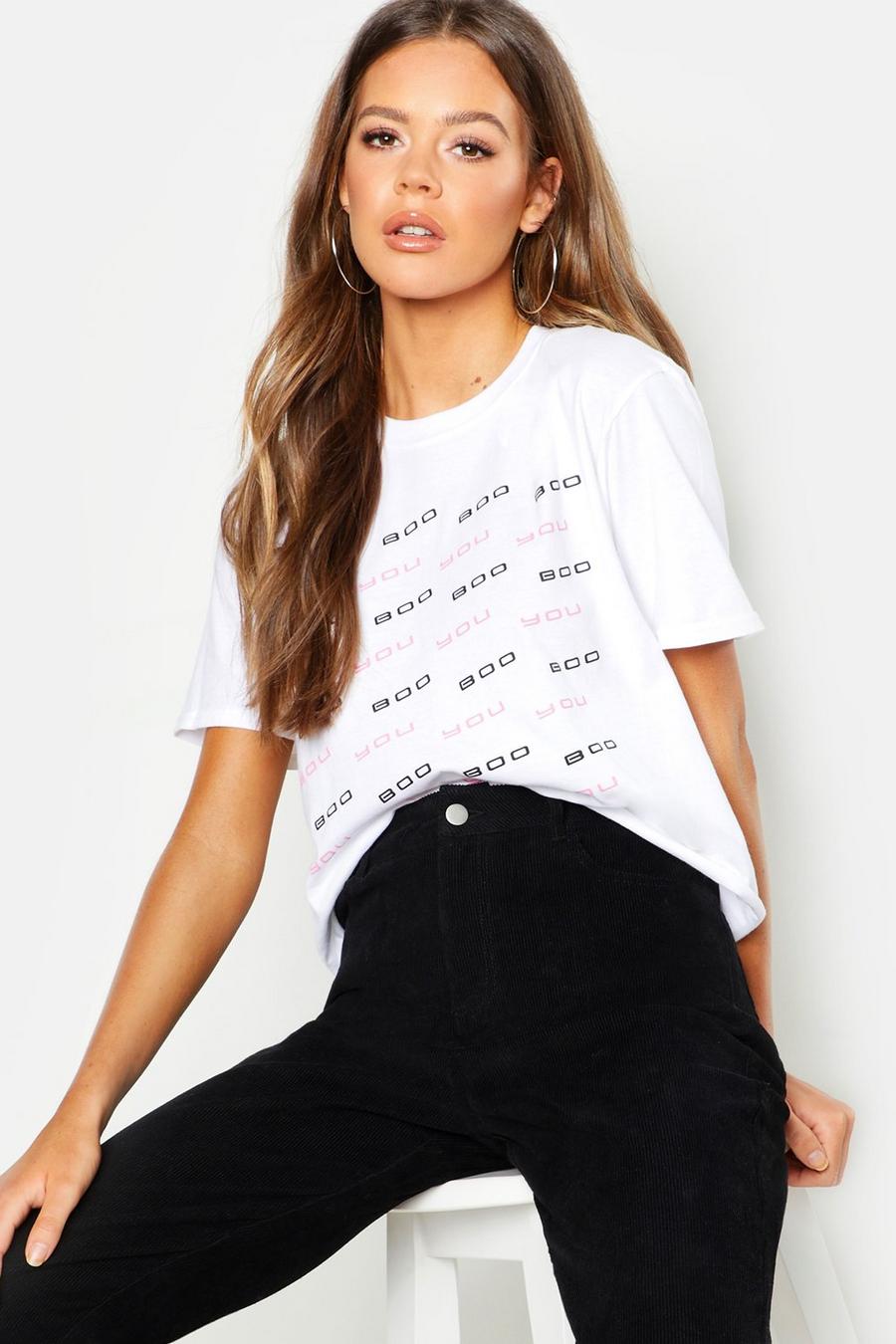 Boo You Repeat Cropped T-Shirt image number 1