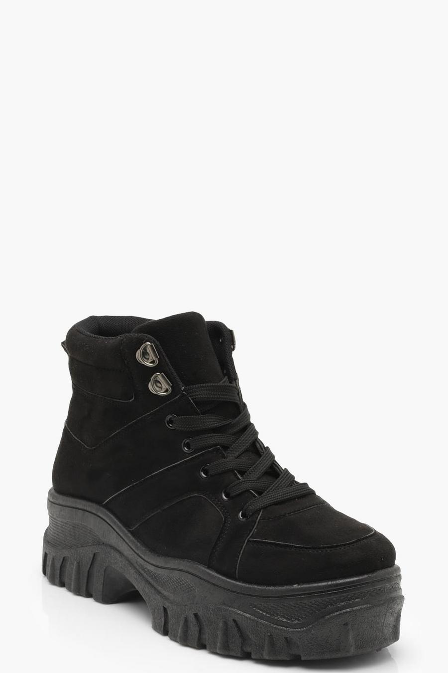 Lace Up Chunky High Top Sneakers image number 1