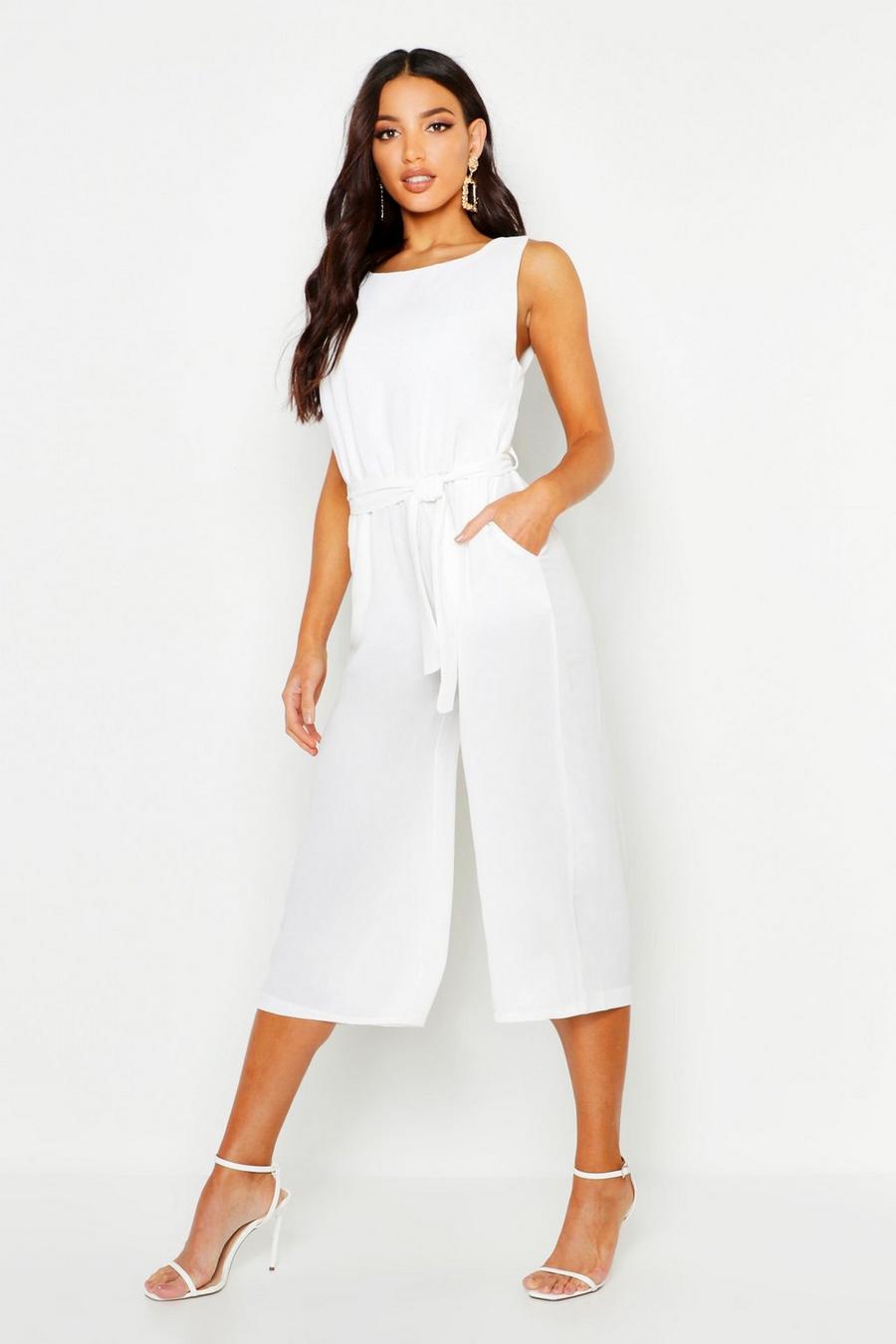 Ivory white Culotte Jumpsuit