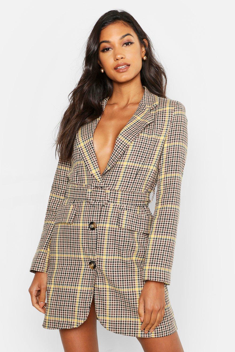 boohoo yellow suit