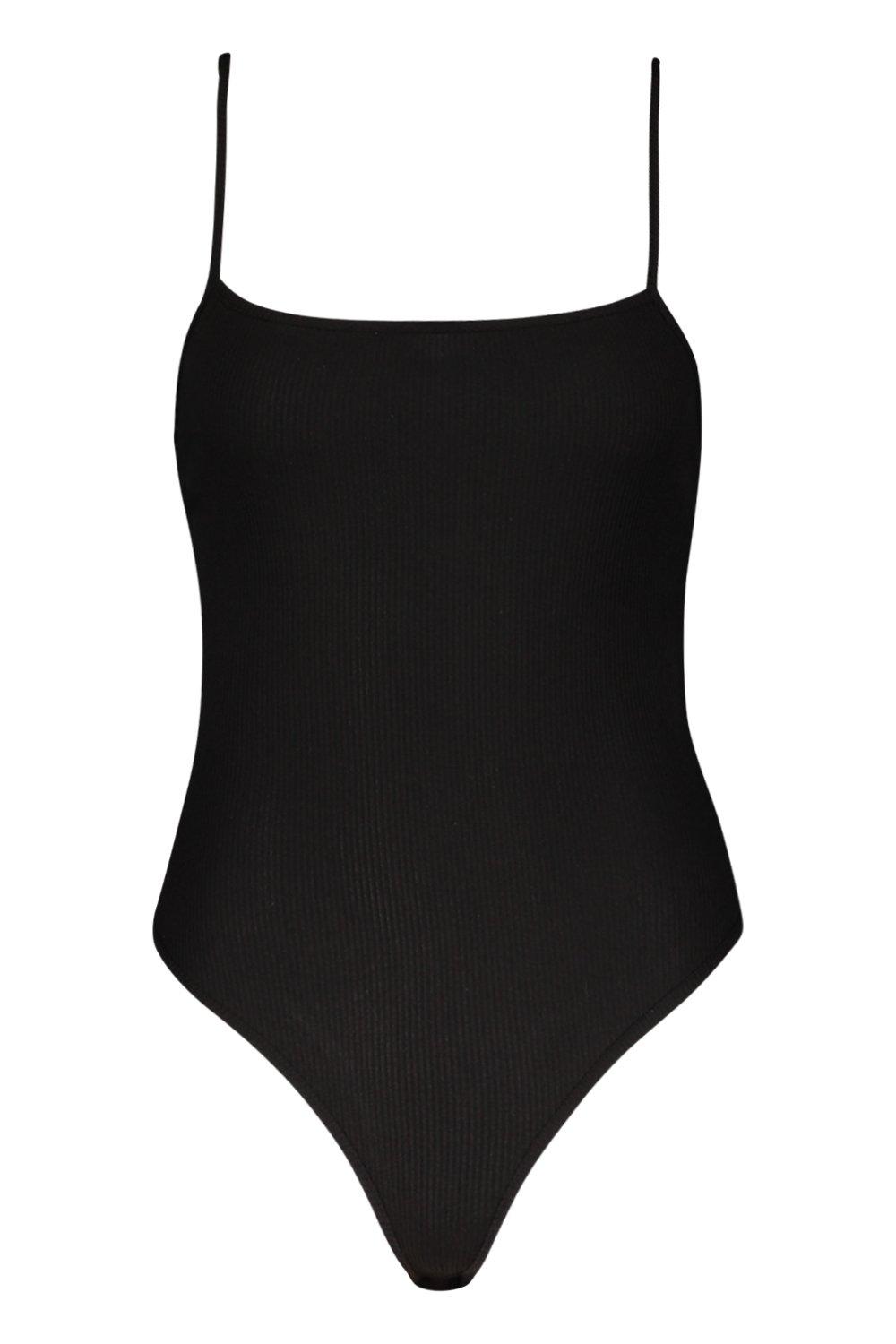 Square Neck Thong Bodysuit