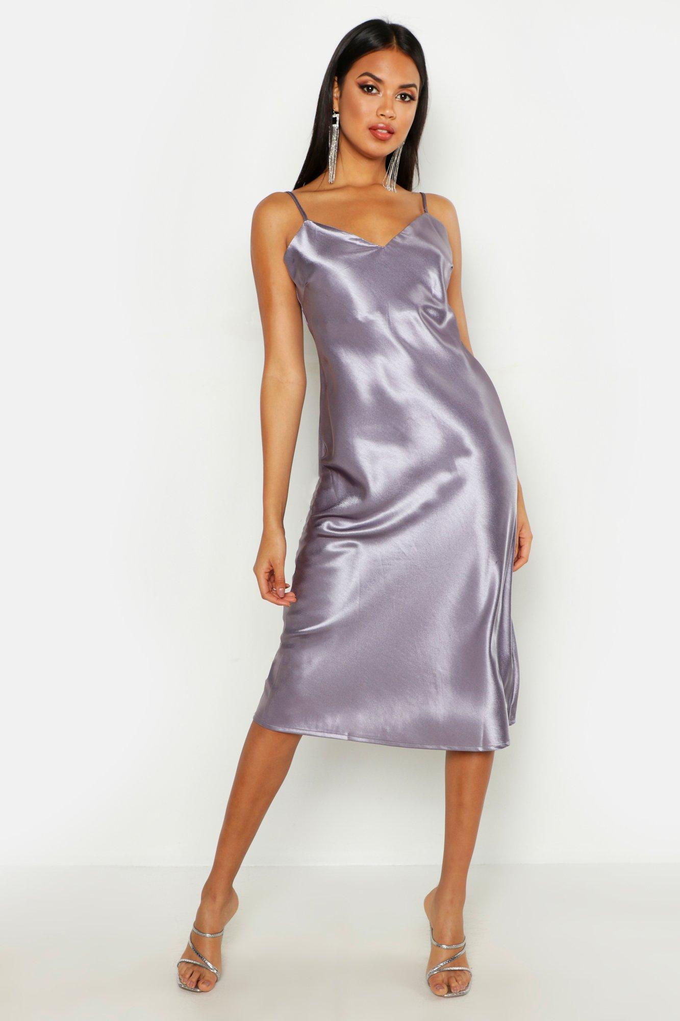 boohoo satin dress