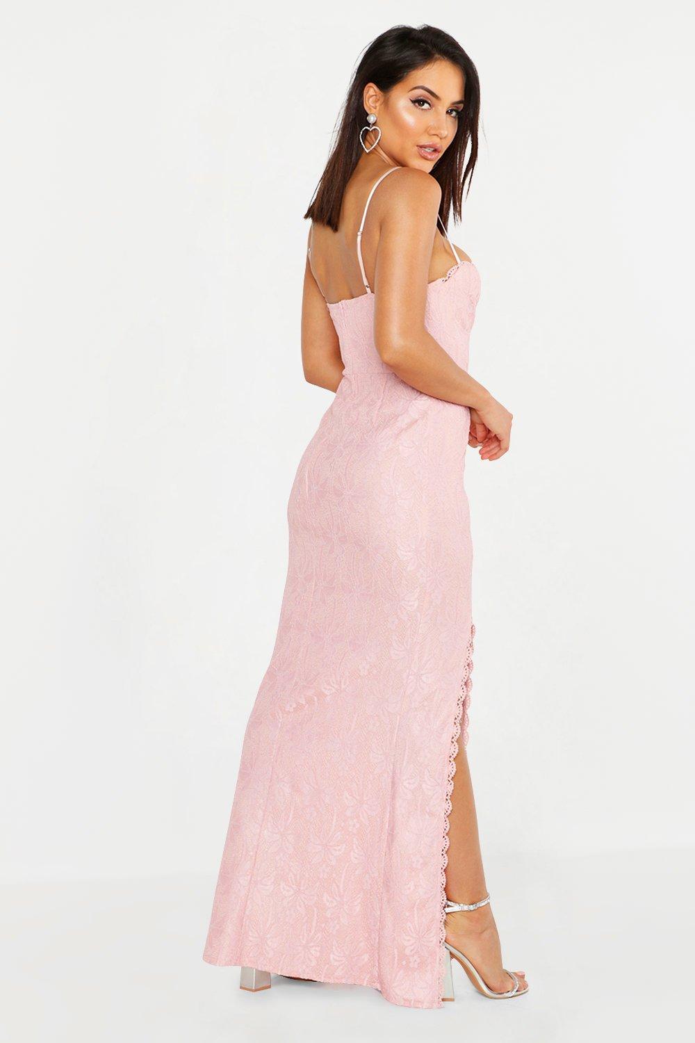 Lace sweetheart neck cheap maxi dress